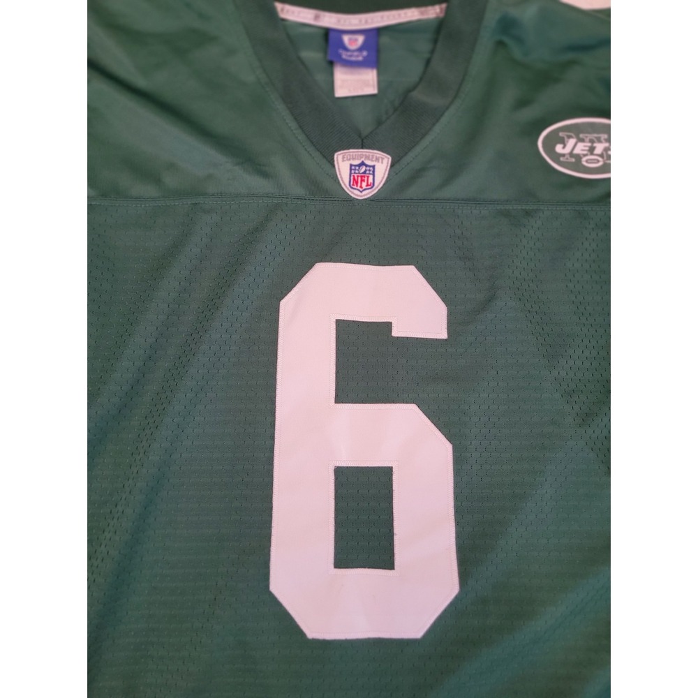 New York Jets Football Jersey Mens XL Green NFL Football Mark Sanchez 6 Reebok - Picture 5 of 7